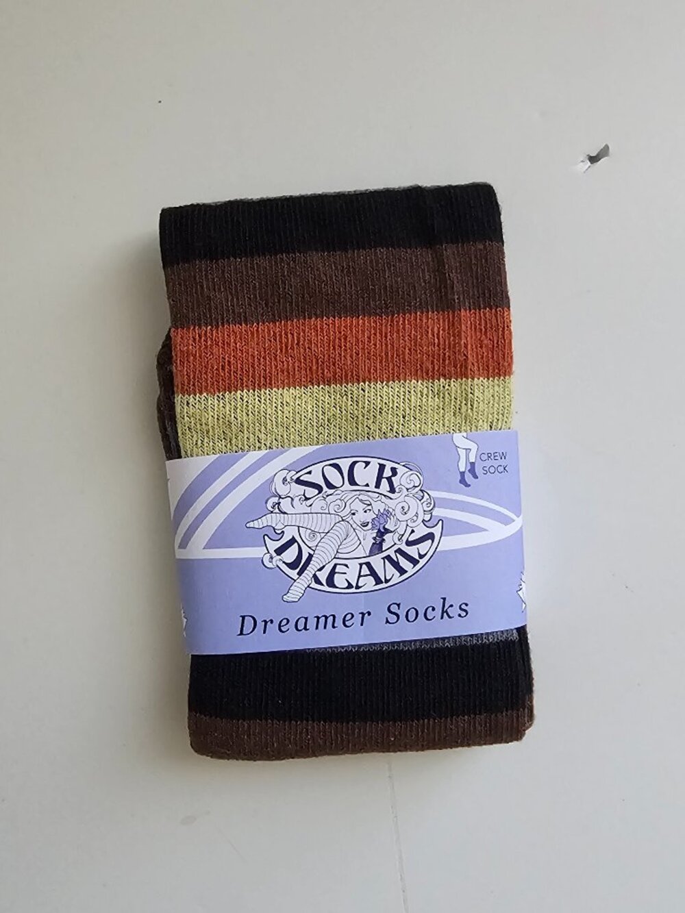 SOCK DREAMERS Pride Stripes Cotton Crew Socks NWT